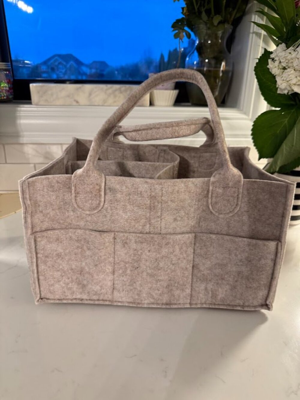 Parker Diaper Caddy in Oatmeal - Picture 3 of 5